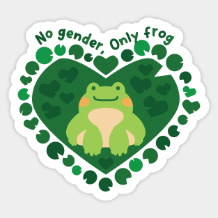 No gender, only frog [moss] Sticker